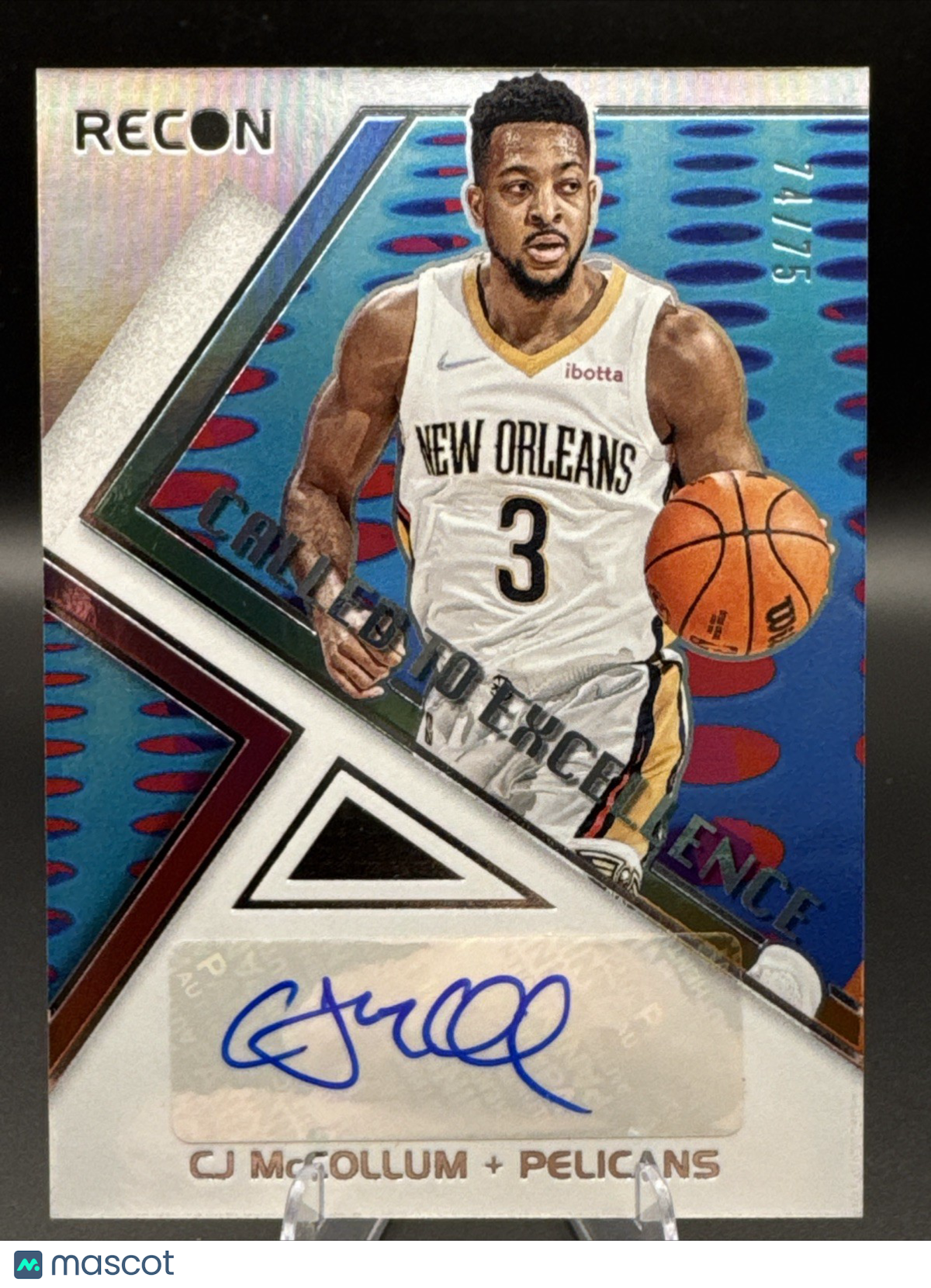 2021-22 CJ Mcollum Recon Auto /75 Called To Excellence Panini