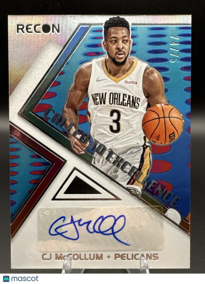2021-22 CJ Mcollum Recon Auto /75 Called To Excellence Panini