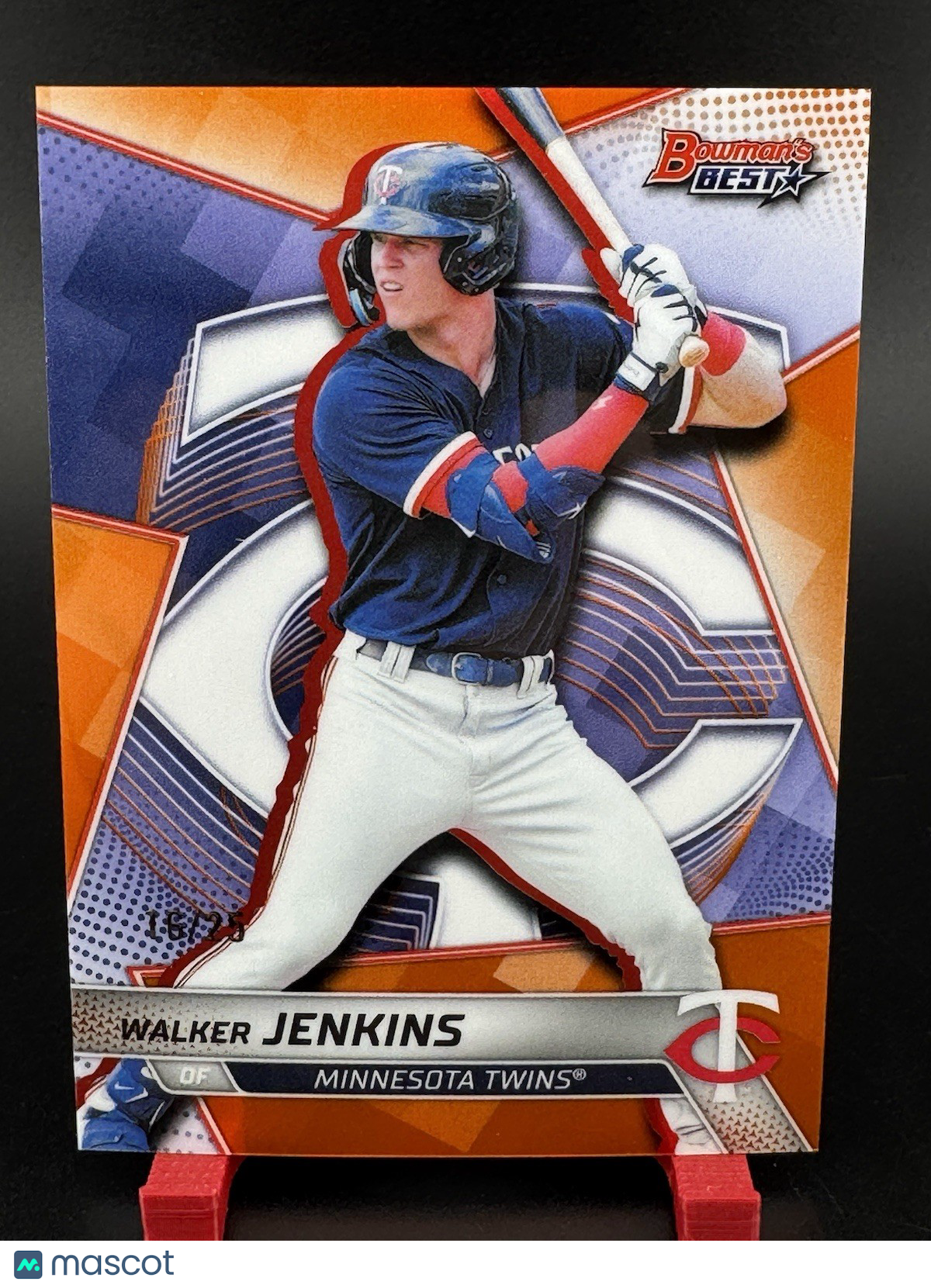 2025 BOWMAN'S BEST WALKER JENKINS TOP PROSPECTS ORANGE REFRACTOR /25
