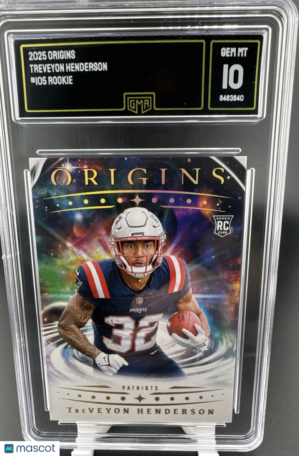 2025 Panini Origins Rookies TreVeyon Henderson #105 GMA 10