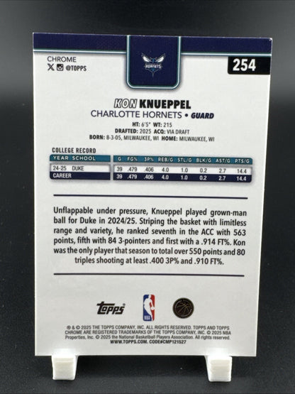 2025-26 Topps Chrome - Kon Knueppel #254 X-Fractor (RC)
