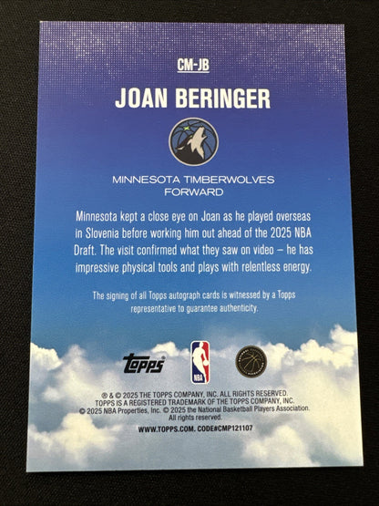 2025-2026 Topps Basketball Joan Beringer Contemporary Marks RC Auto #CM-JB