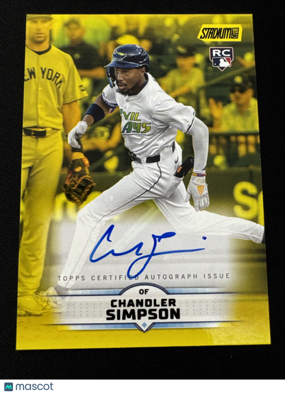 2025 Topps Stadium Club CHANDLER SIMPSON RC ON CARD AUTO ROOKIE - Yellow Auto