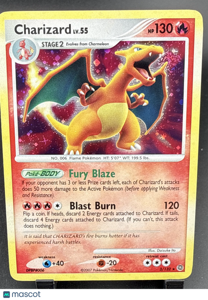 Charizard 3/132 Secret Wonders Holo Swirl