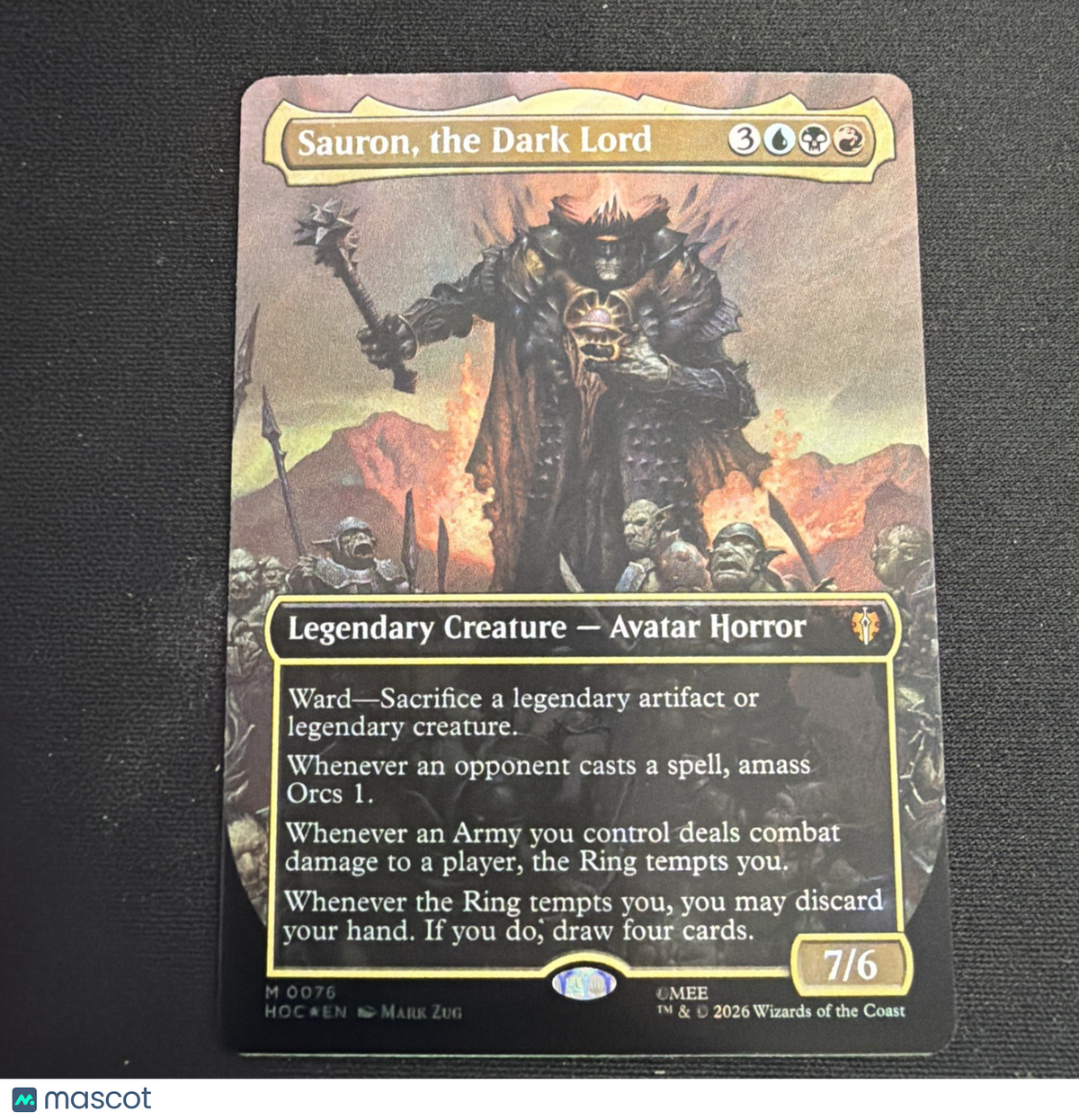 Sauron, the Dark Lord (Borderless) (Surge Foil) - The Hobbit HOC 0076