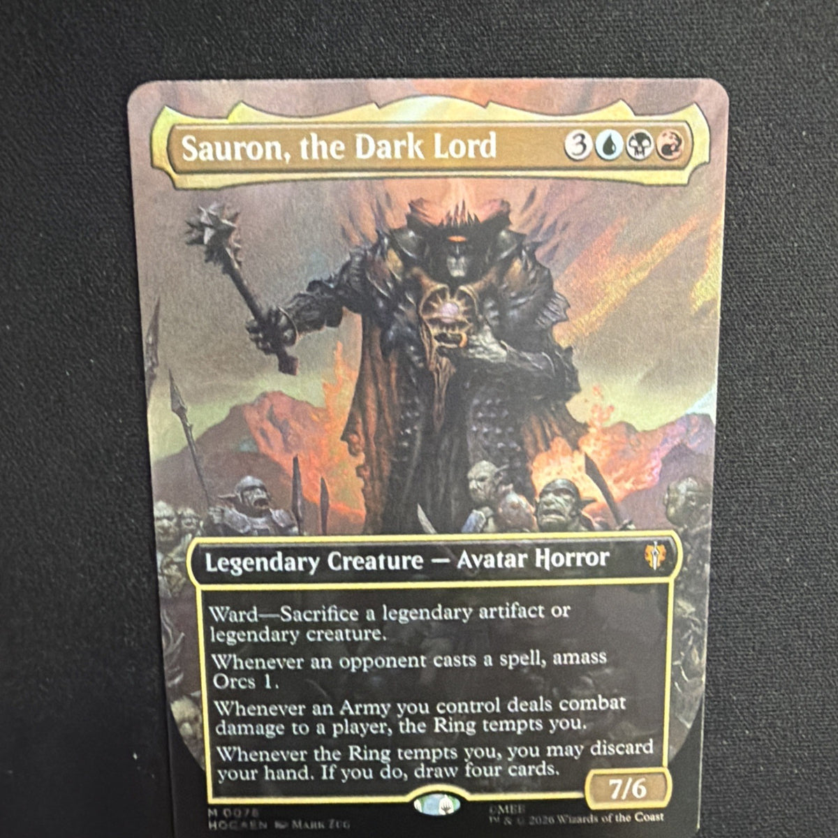 Sauron, the Dark Lord (Borderless) (Surge Foil) - The Hobbit HOC 0076