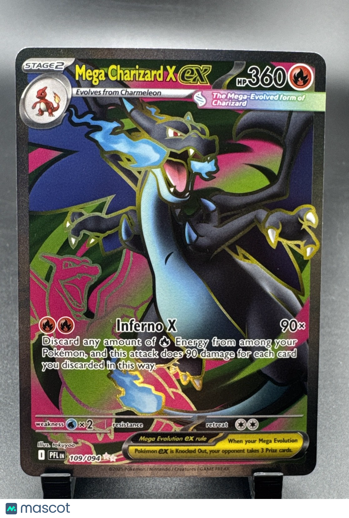 Mega Charizard X ex 109/094 Me02: Phantasmal Flames Holo