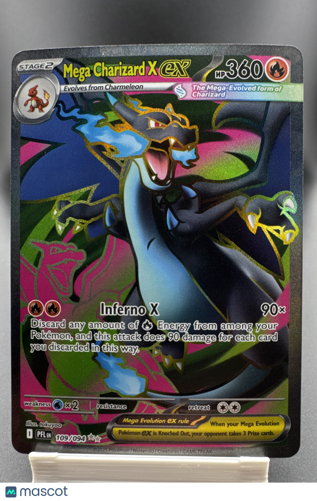Mega Charizard X ex 109/094 Me02: Phantasmal Flames Holo