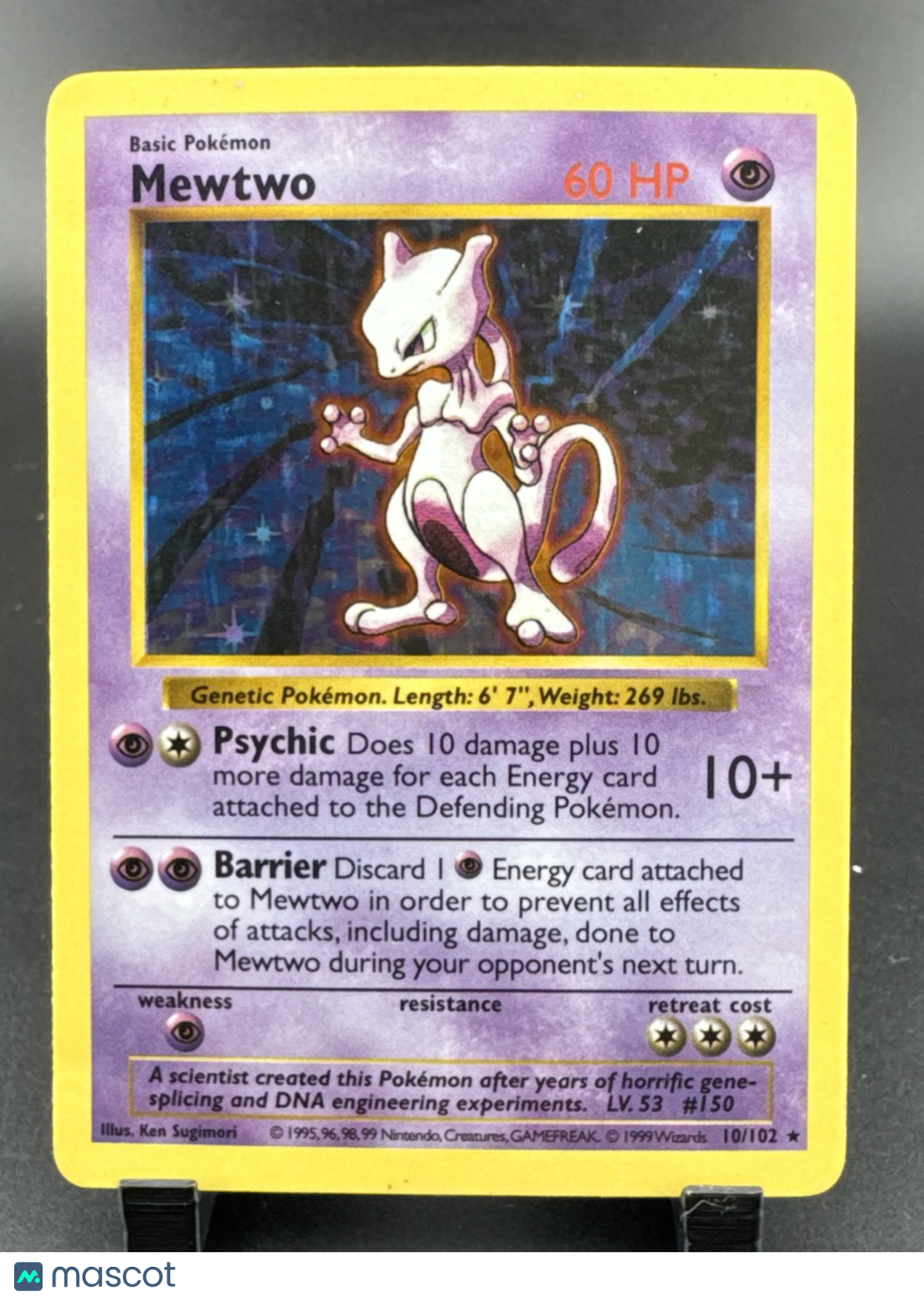 Mewtwo 010/102 Base Set (Shadowless) Holo