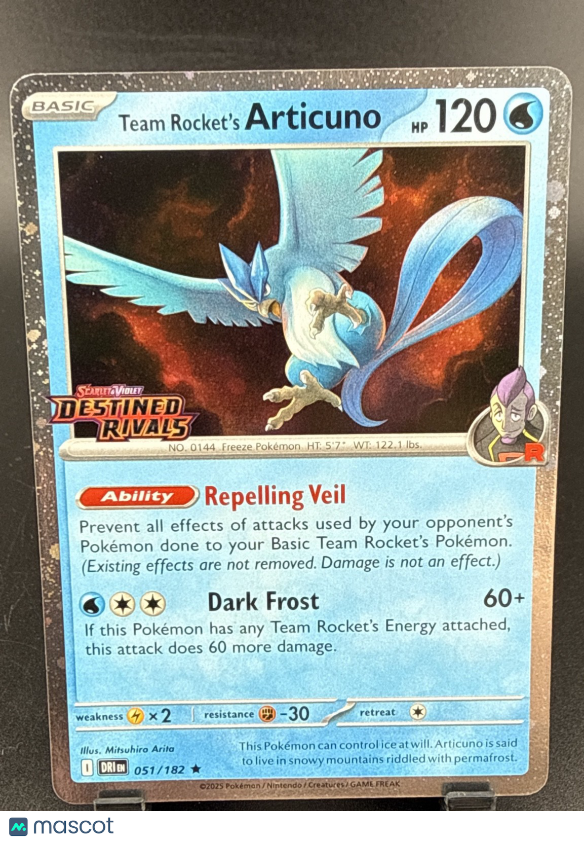 Team Rocket's Articuno - (Cosmos Holo) (Destined Rivals Stamp) 051/182...