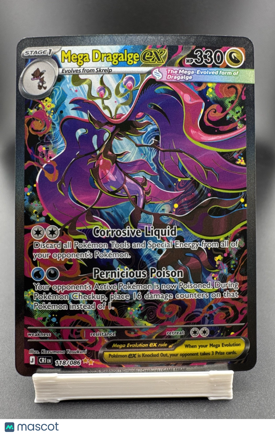 Mega Dragalge ex 118/086 Me04: Chaos Rising Holo
