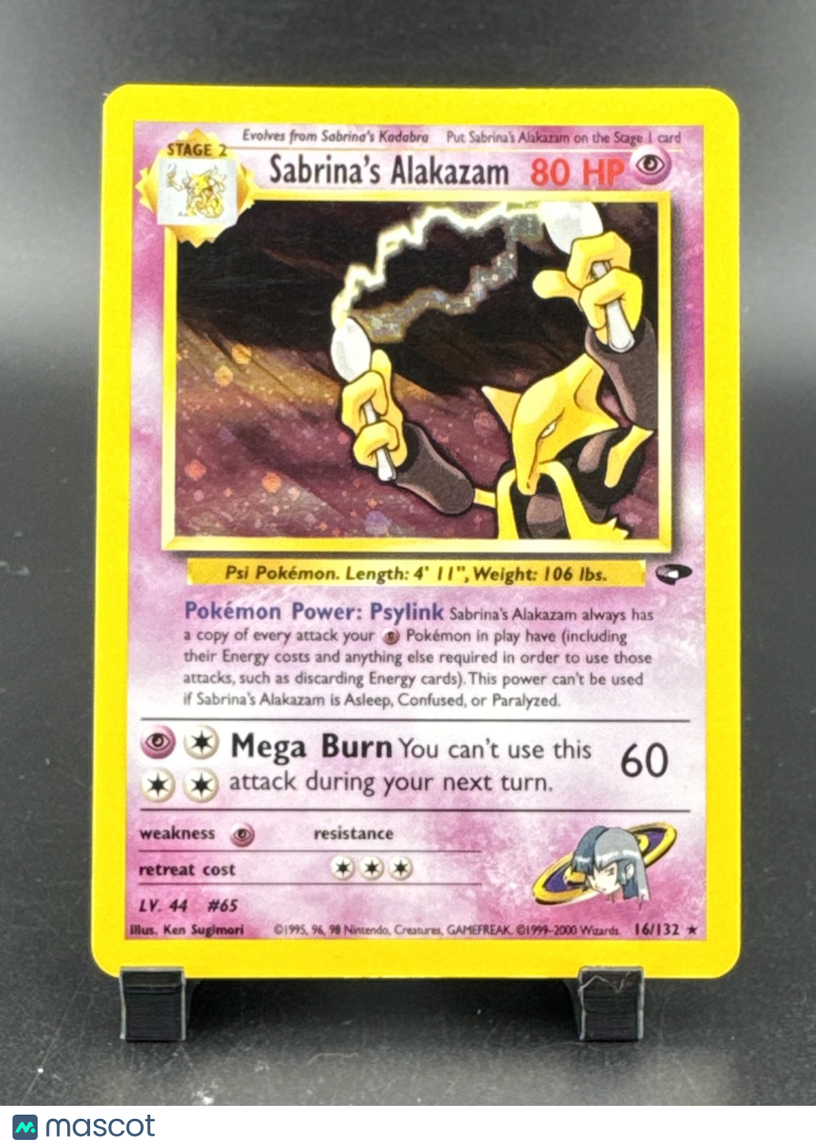 Sabrina's Alakazam 16/132 Gym Challenge Holo