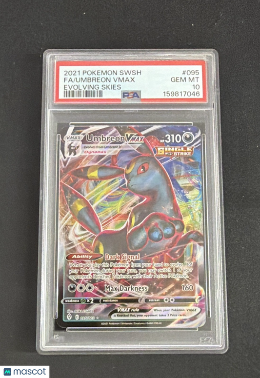 Umbreon VMAX 095/203 SWSH07: Evolving Skies Holo PSA 10