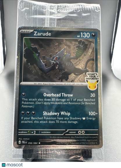 Zarude Pitch Black GAMESTOP PROMO NEW SEALED FAST SHIPPING