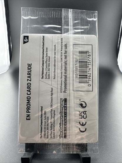 Zarude Pitch Black GAMESTOP PROMO NEW SEALED FAST SHIPPING