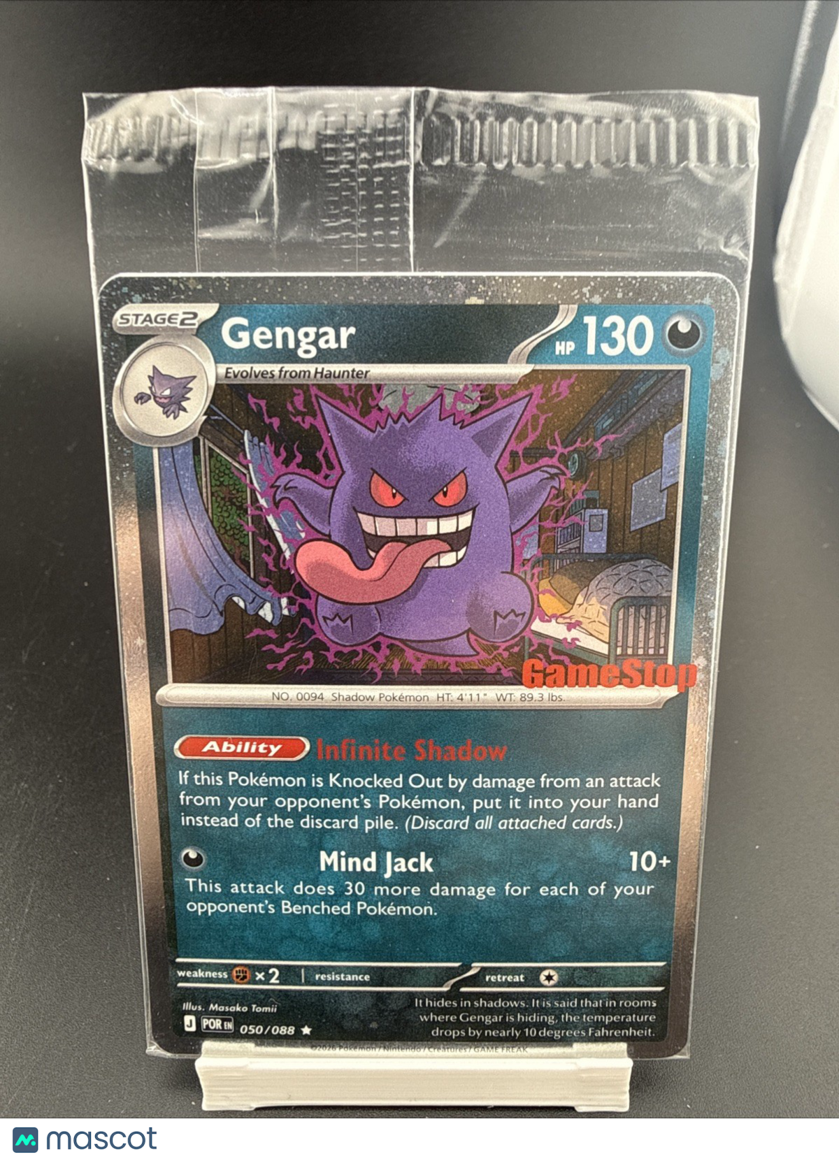 Pokémon Gengar Promo Card 050/088 Mind Jack 130 HP English TCG 2022