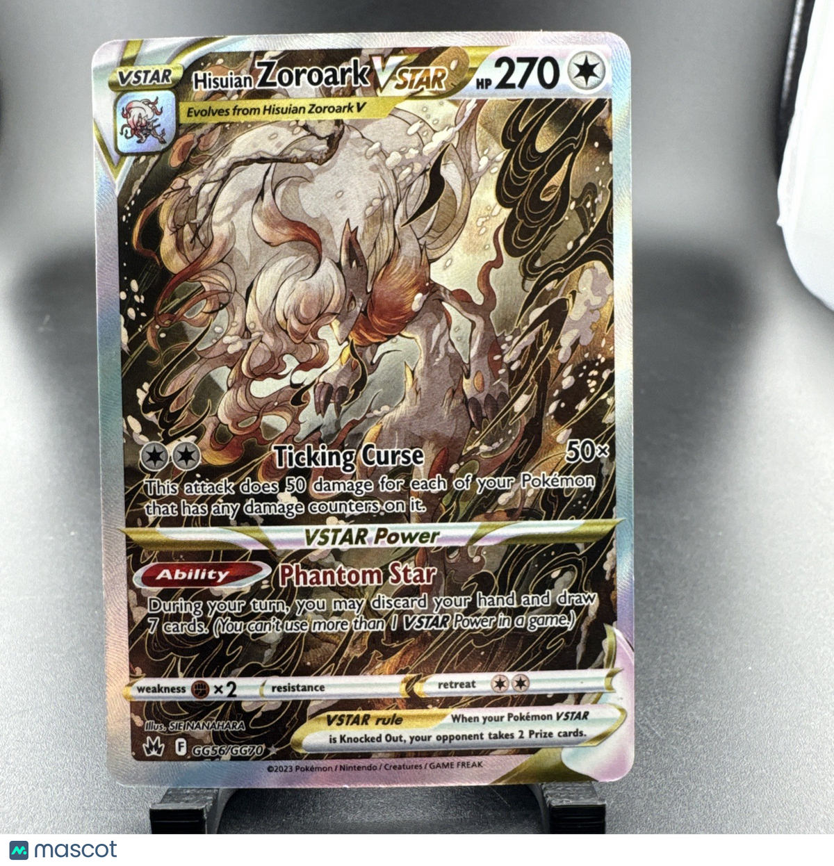 Hisuian Zoroark VSTAR GG56/GG70 Crown Zenith Galarian Gallery Pokemon NM FullArt