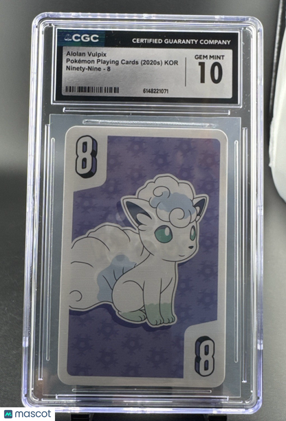 Pokemon TCG Alolan Vulpix Ninety-Nine 8 Playing Cards CGC 10 Gem Mint Korean