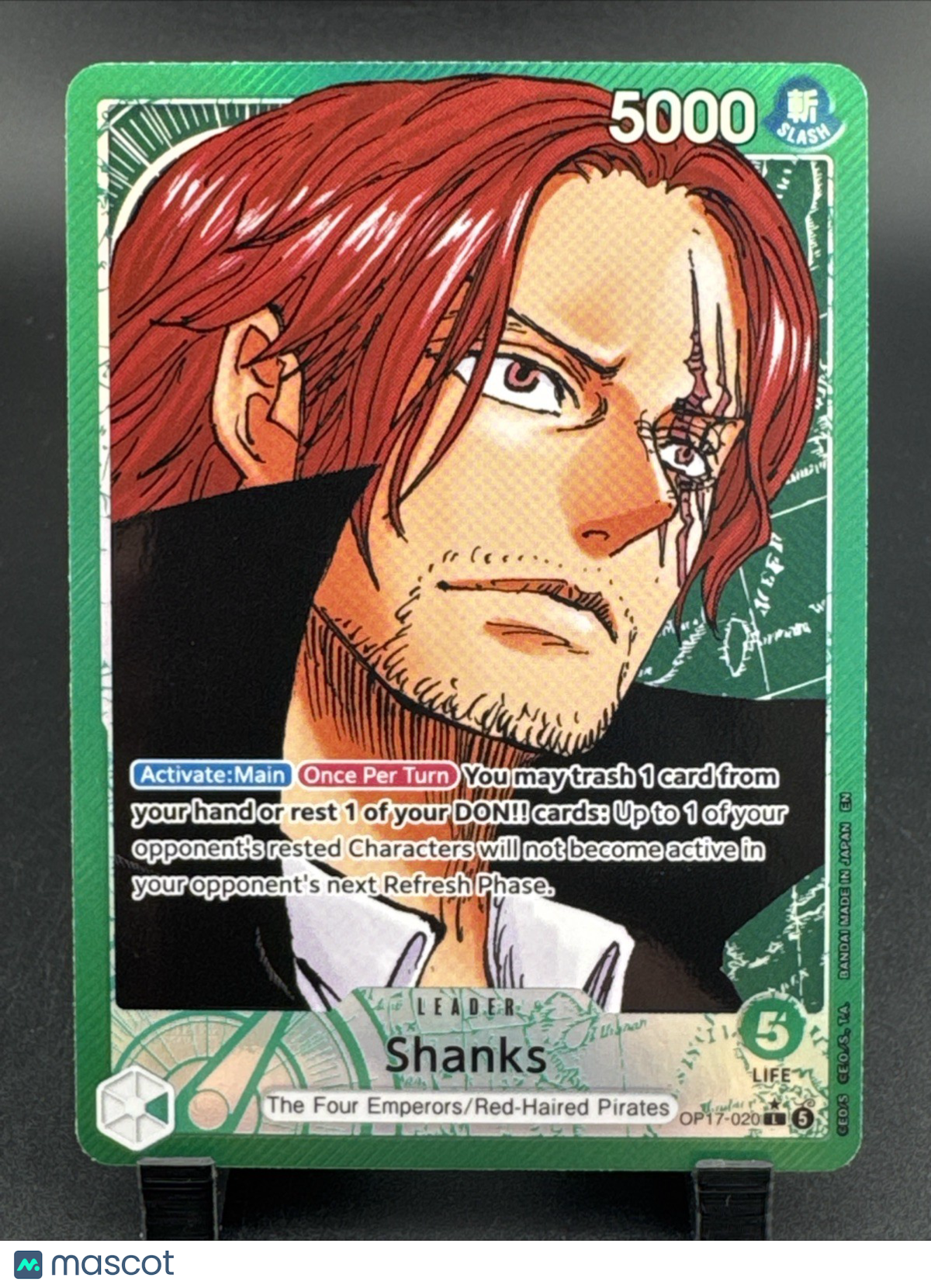 One Piece OP17-020 Shanks Alt Art Leader OP17 ENGLISH