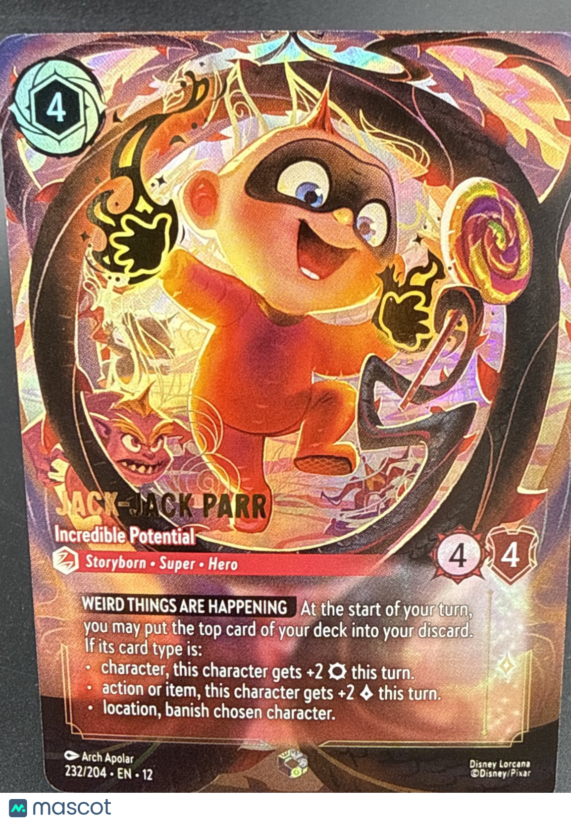 Jack-Jack Parr - Incredible Potential (Enchanted) 232/204 Wilds Unknown Holo