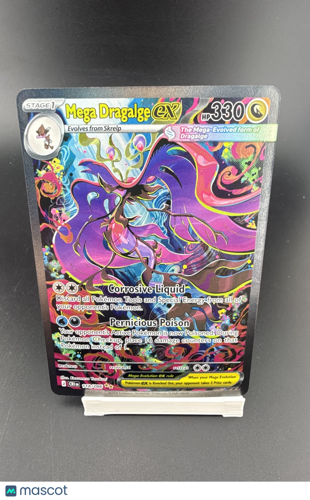 Mega Dragalge ex 118/086 Me04: Chaos Rising Holo