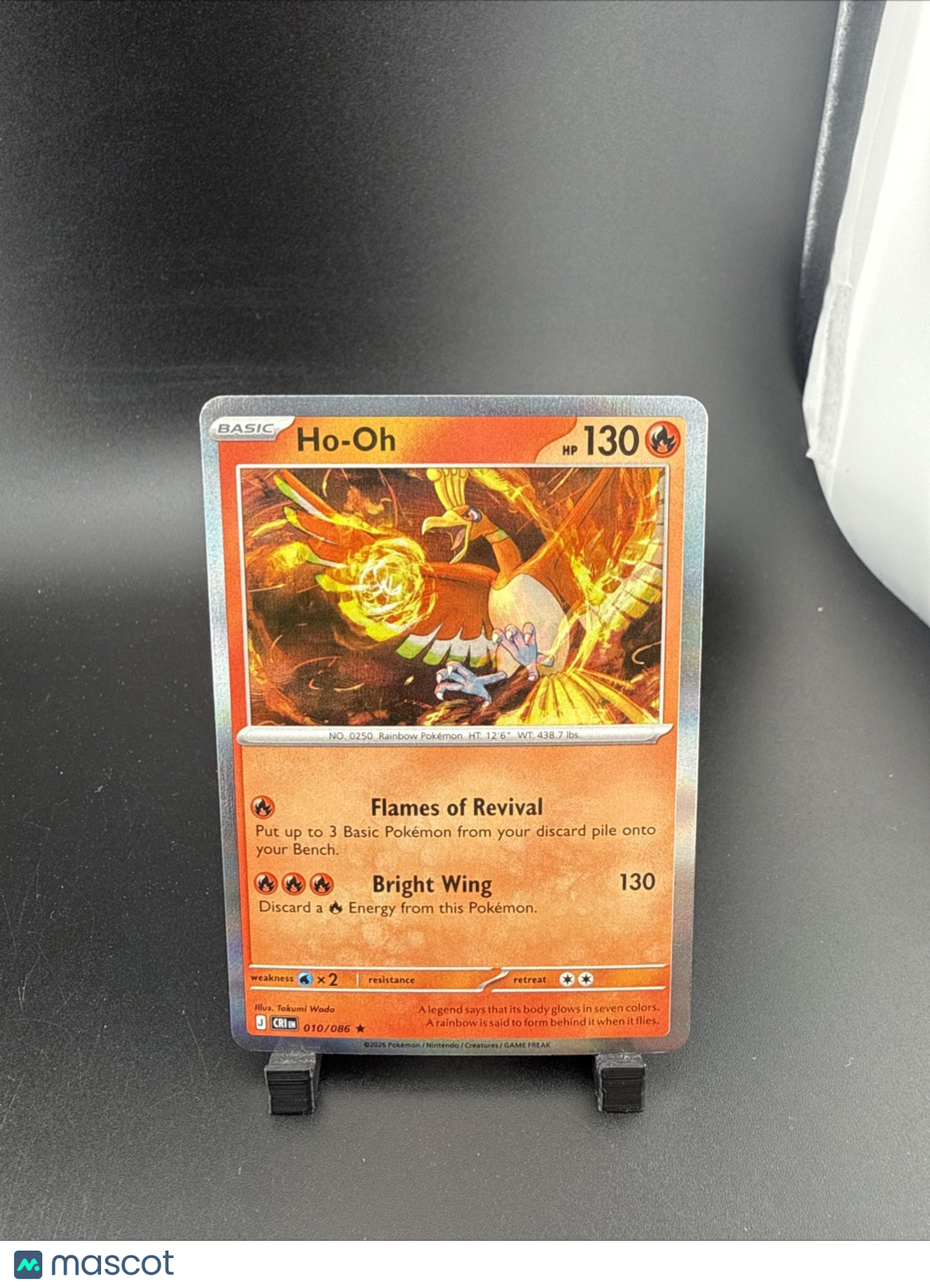 Nintendo Ho-Oh 010/086 Basic 130 HP Flames of Revival Bright Wing Pokémon ENG