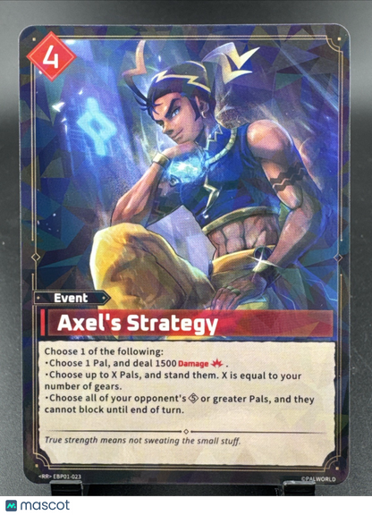 Axel's Strategy EBP01-023	RR Double Rare Palworld Dawn of Palpagos TCG English