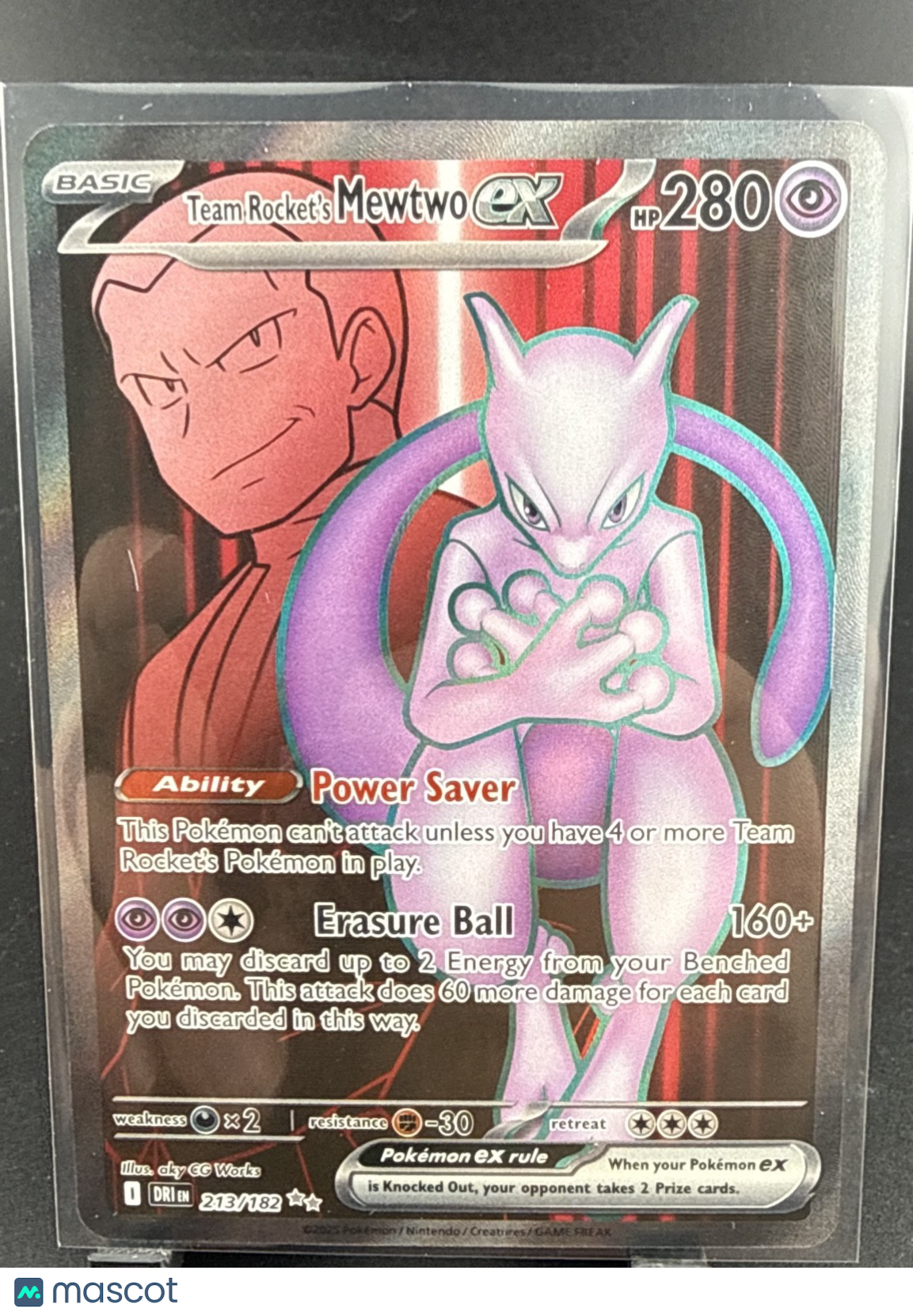 Team Rocket's Mewtwo ex 213/182 Sv10: Destined Rivals Holo