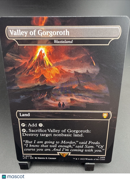 MTG Valley of Gorgoroth LTR Tales of Middle-Earth Full Art Mythic EN #0376