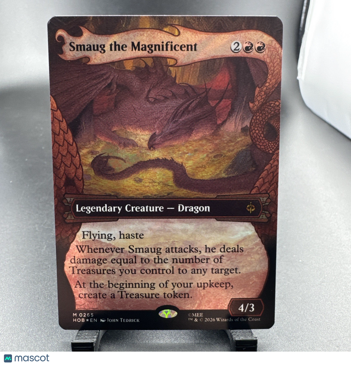 Smaug The Magnificent 0265 (Showcase) Surge Foil Hobbit MTG