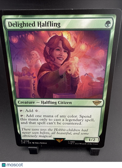 MTG Delighted Halfling LTR Regular #158 English Rare Creature Halfling Citizen