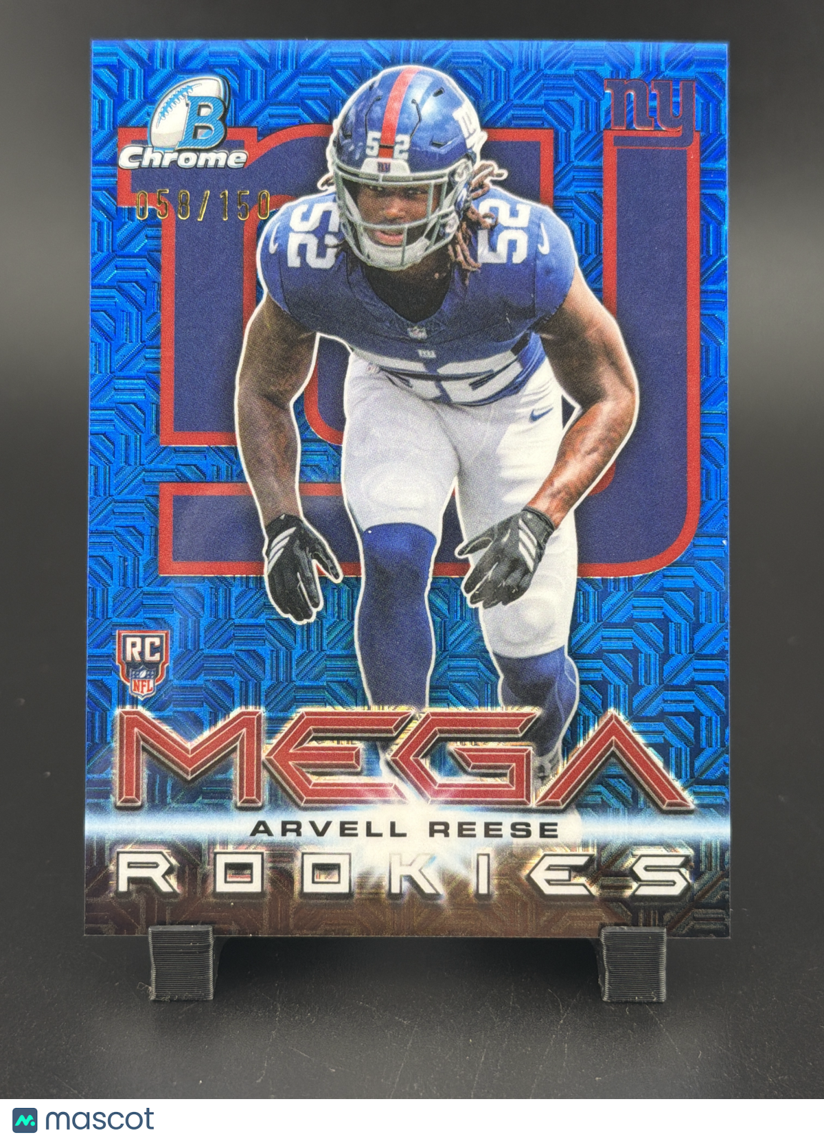 2026 Topps Bowman Chrome Mega Rookies Arvell Reese #MR-21 Blue Refractor /150 RC