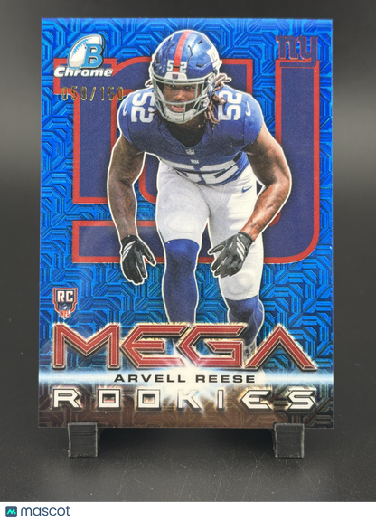 2026 Topps Bowman Chrome Mega Rookies Arvell Reese #MR-21 Blue Refractor /150 RC