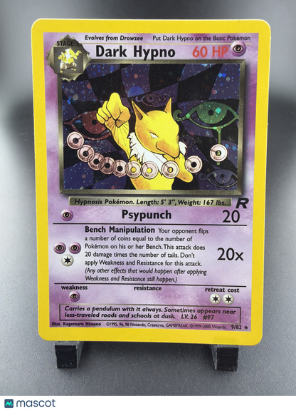 2000 Team Rocket Dark Hypno Holo Rare #9/82