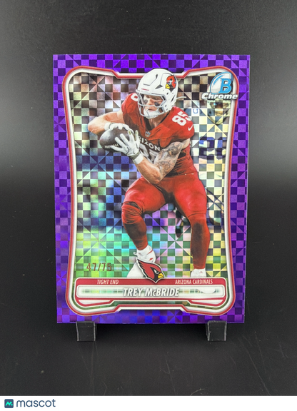 2026 Topps Bowman Chrome Trey McBride #BCV-1 Purple X-Fractor