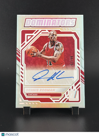 2025 Panini Donruss Basketball Dominators Autographs Dennis Rodman #DOM-DRM /76