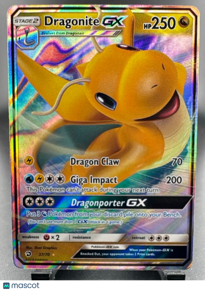 2018 Dragon Majesty Dragonite GX Holo Ultra Rare FA #37/70
