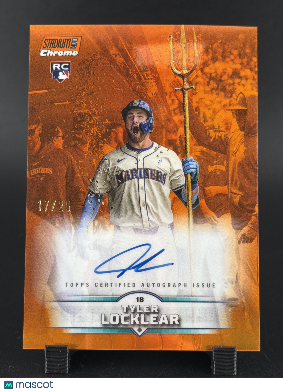 2025 Topps Stadium Club Chrome Tyler Locklear #SCCA-TL Orange /25 RC