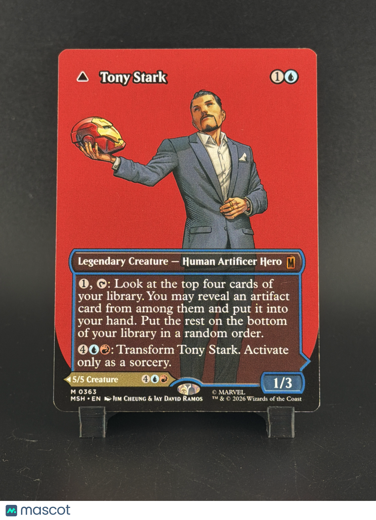 Magic Marvel Tony Stark Iron Man Showcase Double-Faced Card