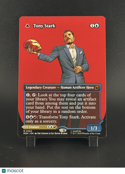 Magic Marvel Tony Stark Iron Man Showcase Double-Faced Card