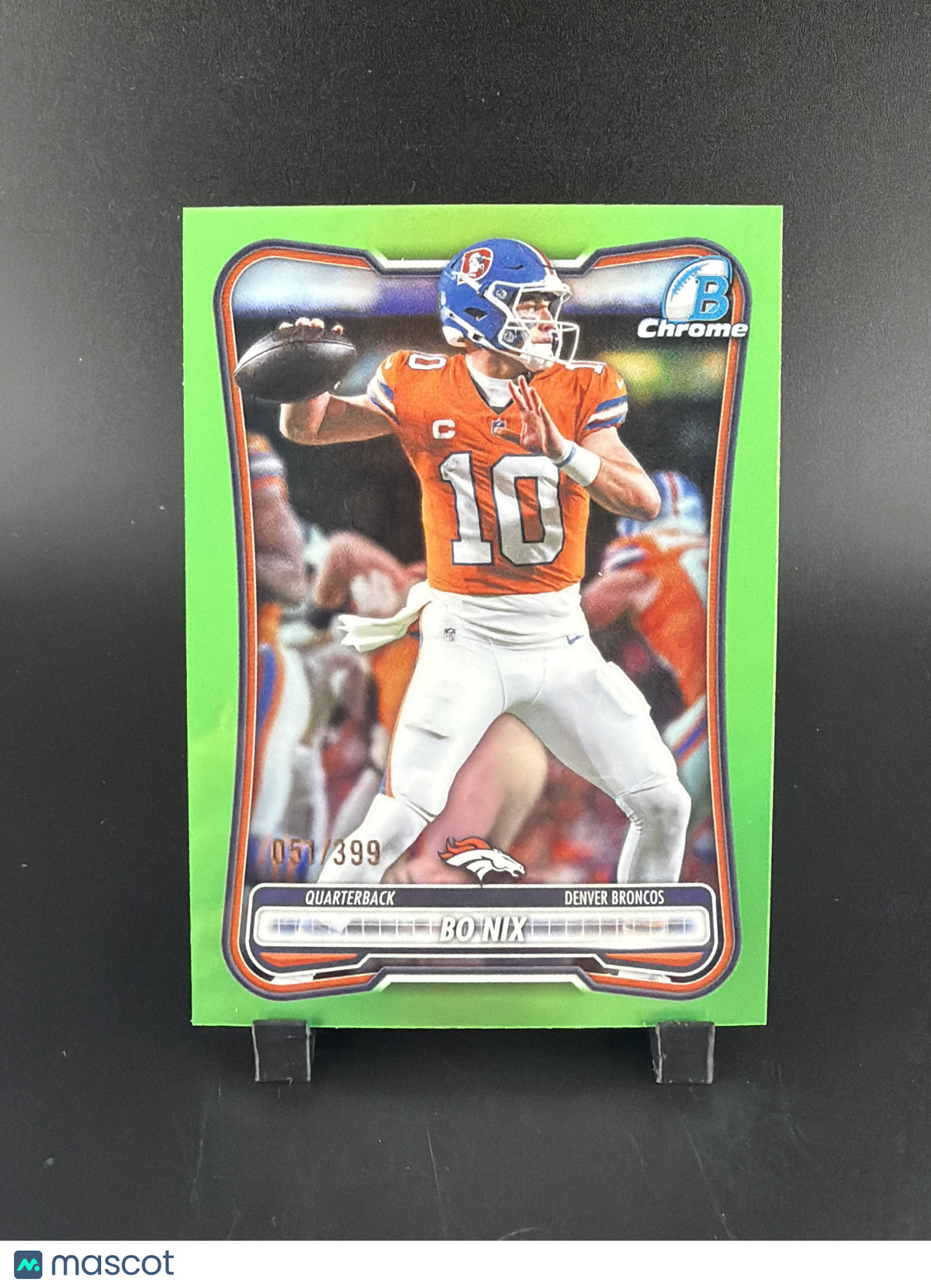 2025 Topps Bowman Chrome Bo Nix #BCV-33 Green /399