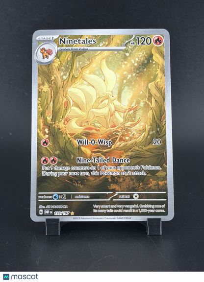 2023 Obsidian Flames Ninetales Holo Secret Rare FA #199/197