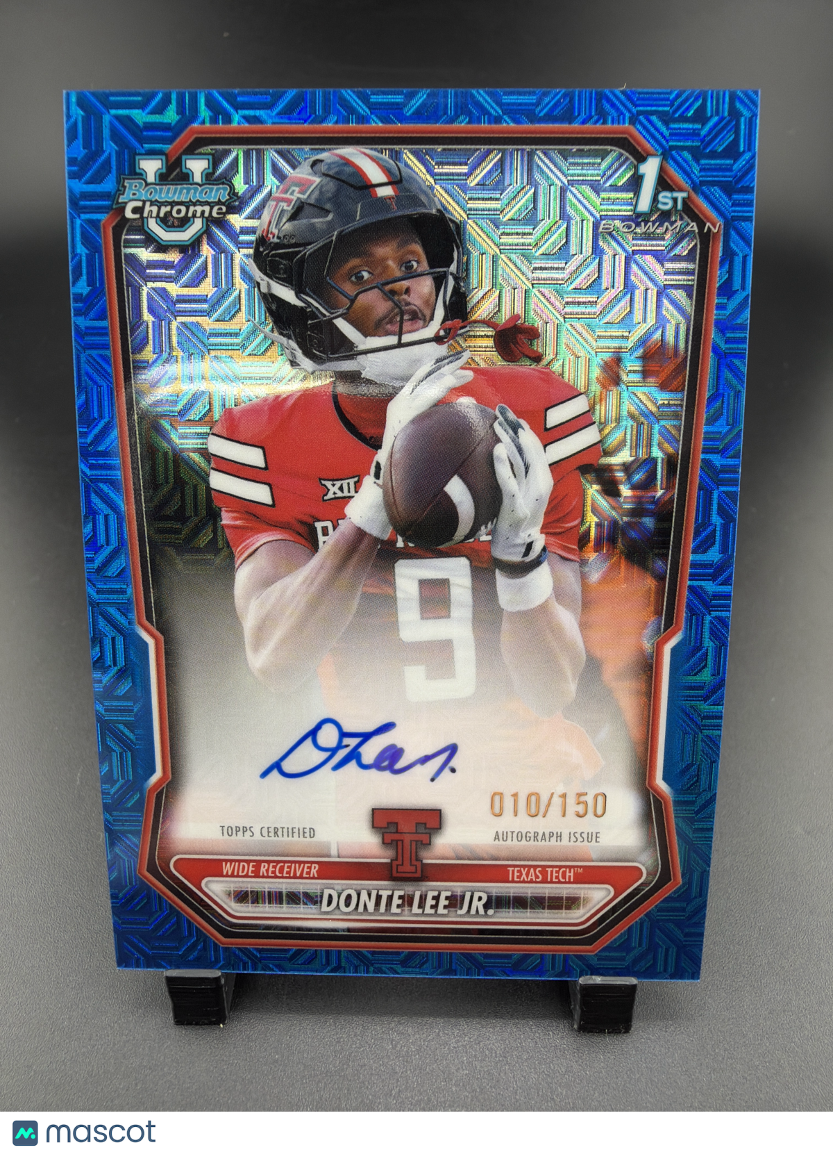 2026 Bowman Chrome University Football Donte Lee Jr. Blue Mojo Refractor /150