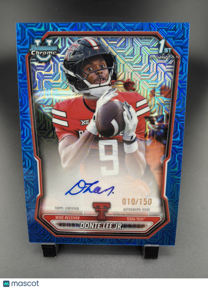 2026 Bowman Chrome University Football Donte Lee Jr. Blue Mojo Refractor /150