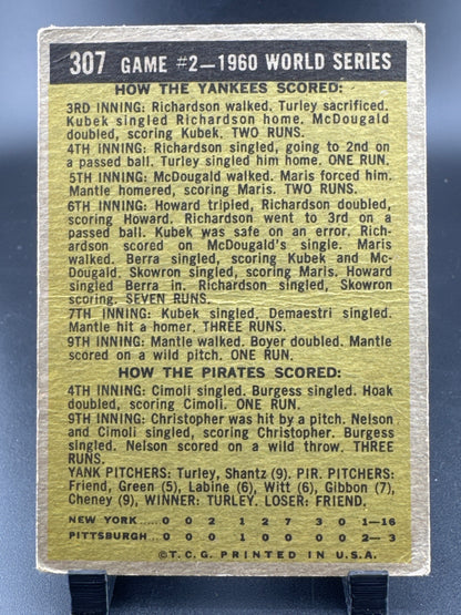 1961 Topps Mickey Mantle #307