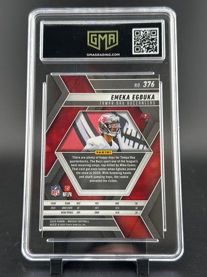 2025 Panini Mosaic Football Emeka Egbuka #376 RC GMA 10