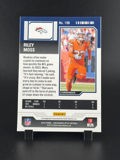 2024 Panini Contenders Optic Riley Moss #196 RC