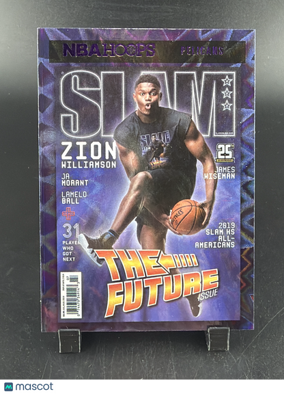 2020 Panini NBA Hoops Slam Zion Williamson #17 Purple Foil