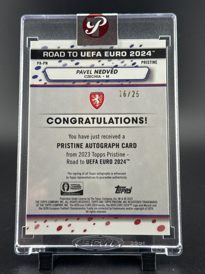 2024 Topps Pristine Road to UEFA EURO 2024 Pavel Nedvěd #PA-PN /25