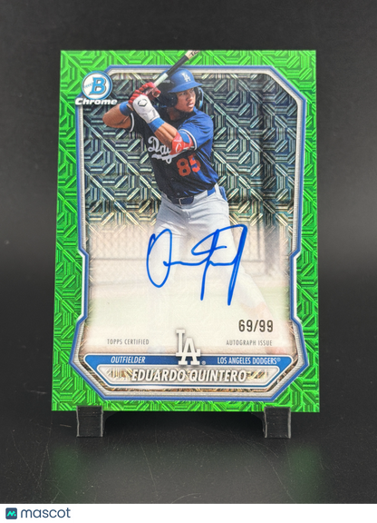 2024 Bowman Chrome Eduardo Quintero #CPA-EQ Green Mojo Refractor /99